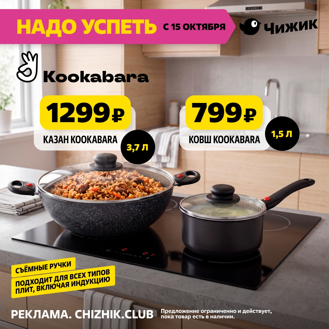 Казан Kookabara 1299 рублей Чижик